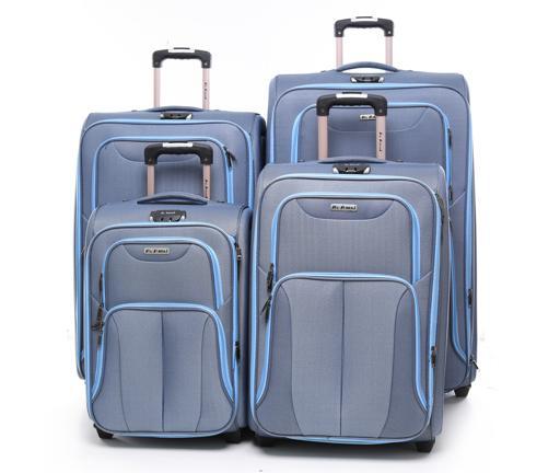 شنطة سفر (حقيبة سفر) عدد 4 – رمادي  PARA JOHN Abraj Soft Trolley Luggage Bags Set