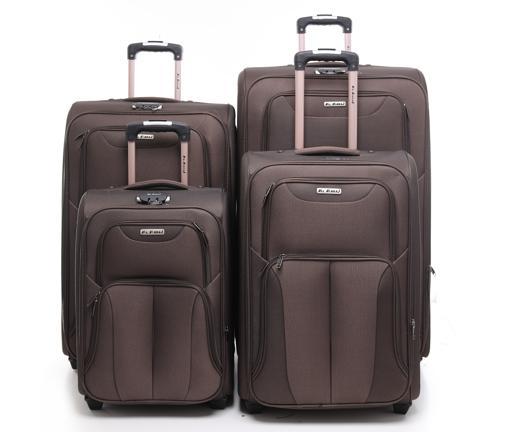 شنطة سفر (حقيبة سفر) عدد 4 – بني  PARA JOHN Abraj Soft Trolley Luggage Bags Set