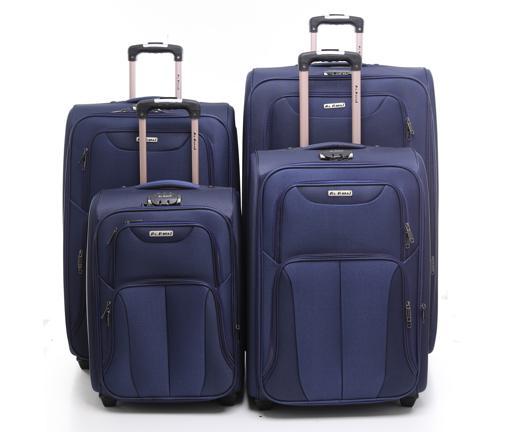 شنطة سفر (حقيبة سفر) عدد 4 – أزرق  PARA JOHN Abraj Soft Trolley Luggage Bags Set