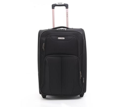 شنطة سفر (حقيبة سفر) عدد 4 – أسود  PARA JOHN Abraj Soft Trolley Luggage Bags Set - SW1hZ2U6NDYxMjY3