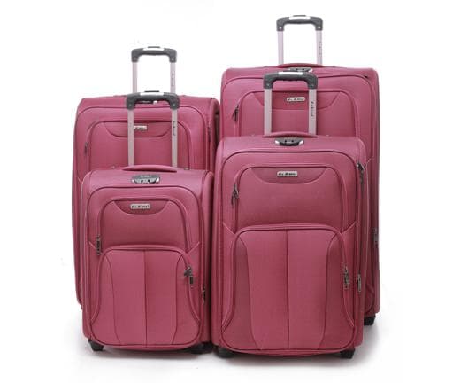 شنطة سفر (حقيبة سفر) عدد 4 – زهري  PARA JOHN Abraj Soft Trolley Luggage Bags Set - 304023