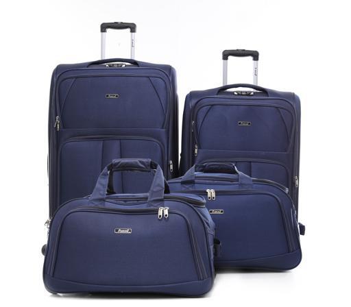 شنطة سفر (حقيبة سفر) عدد 4 – أزرق  PARA JOHN Abraj Soft Trolley & Duffle Bags Set