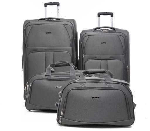 شنطة سفر (حقيبة سفر) عدد 4 – رمادي  PARA JOHN Abraj Soft Trolley & Duffle Bags Set - SW1hZ2U6NDYxNDEy