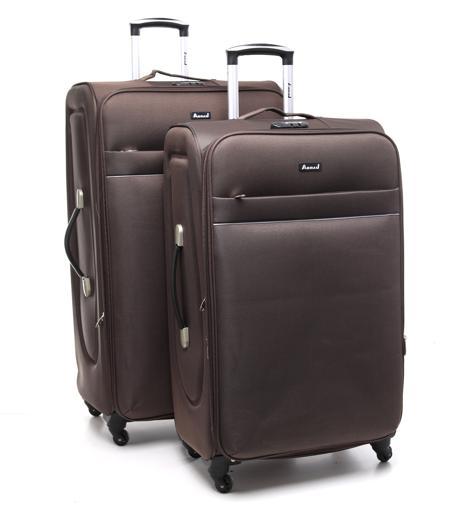 شنطة سفر (حقيبة سفر) عدد 2 – بني  PARA JOHN Abraj Soft Trolley Luggage Bags Set