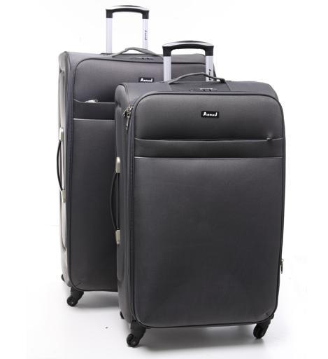 شنطة سفر (حقيبة سفر) عدد 2 – رمادي غامق  PARA JOHN Abraj Soft Trolley Luggage Bags Set