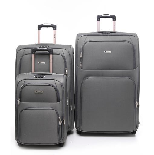 ABRAJ PARA JOHN Abraj 3 Pieces Soft Trolley Luggage Bags Set