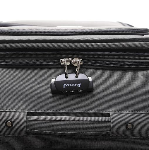 ABRAJ PARA JOHN Abraj 3 Pieces Soft Trolley Luggage Bags Set