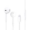 سماعات ايفون سلك مع التحكم بدرجة الصوت أبيض ويو Wiwu White Volume Control iPhone AirPods - SW1hZ2U6NDY5MTc0