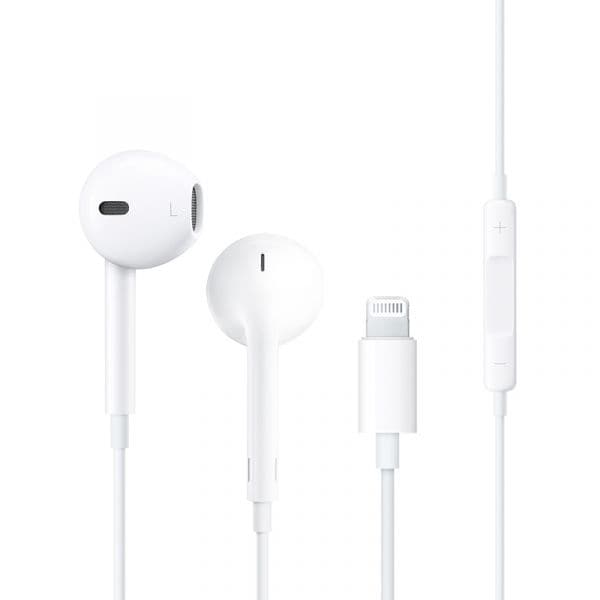 سماعات ايفون سلك مع التحكم بدرجة الصوت أبيض ويو Wiwu White Volume Control iPhone AirPods