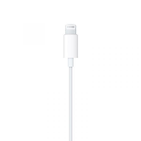 سماعات ايفون سلك مع التحكم بدرجة الصوت أبيض ويو Wiwu White Volume Control iPhone AirPods