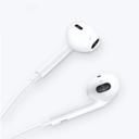 سماعات ايفون سلك مع التحكم بدرجة الصوت أبيض ويو Wiwu White Volume Control iPhone AirPods