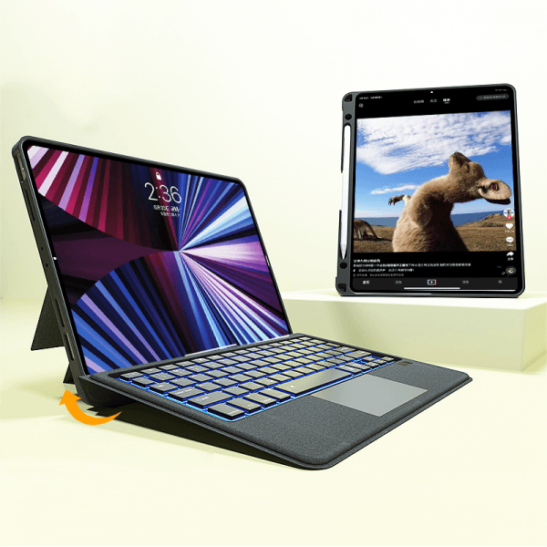 كيبورد لاسلكي (iPad) 10.5 بوصة - أسود WIWU MAG TOUCH IPAD KEYBOARD CASE FOR 10.2"/10.5"
