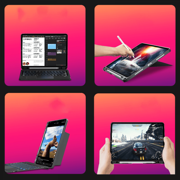 كيبورد لاسلكي (iPad) 12.9 بوصة - أسود WIWU MAG TOUCH IPAD KEYBOARD CASE FOR 12.9"