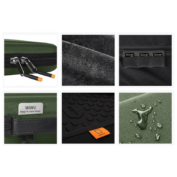 حقيبة آيباد 11 بوصة أخضر WIWU - PARALLEL HARDSHELL BAG 11" - GREEN