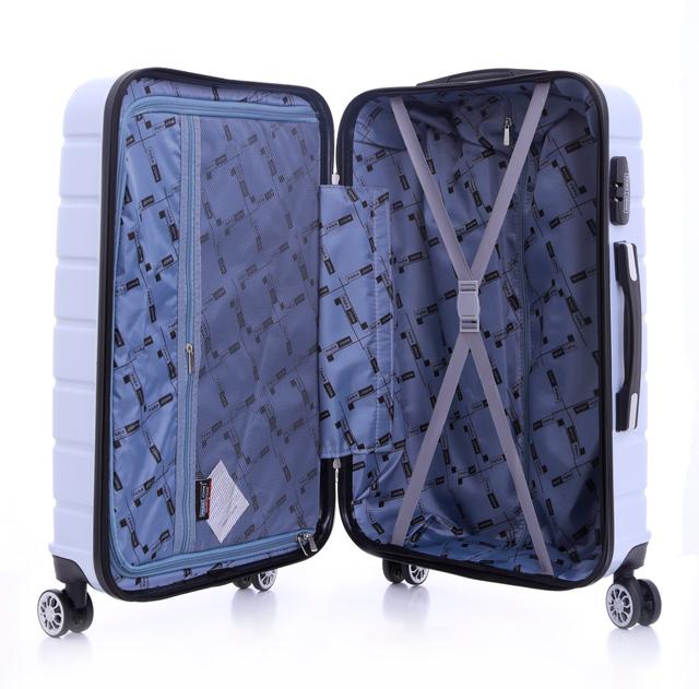 طقم حقائب سفر 3 حقائب مادة PC بعجلات دوارة (20 ، 24 ، 28) بوصة أزرق فاتح PARA JOHN – Travel Luggage Suitcase Set of 3 – Trolley Bag, Carry On Hand Cabin Luggage Bag (20 ، 24 ، 28) inch - SW1hZ2U6NDM4MDQ2