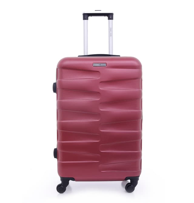 طقم حقائب سفر 3 حقائب مادة ABS بعجلات دوارة (20 ، 24 ، 28) بوصة أحمر برغندي PARA JOHN – Travel Luggage Suitcase, Set of 3 – Trolley Bag, Carry On Hand Cabin Luggage Bag