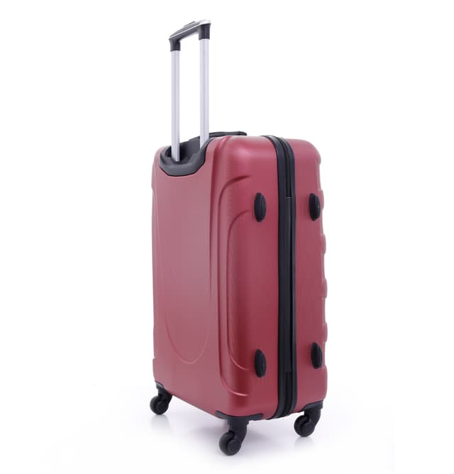 طقم حقائب سفر 3 حقائب مادة ABS بعجلات دوارة (20 ، 24 ، 28) بوصة أحمر برغندي PARA JOHN – Travel Luggage Suitcase, Set of 3 – Trolley Bag, Carry On Hand Cabin Luggage Bag