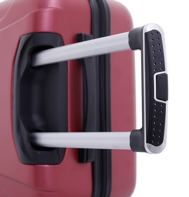 طقم حقائب سفر 3 حقائب مادة ABS بعجلات دوارة (20 ، 24 ، 28) بوصة أحمر برغندي PARA JOHN – Travel Luggage Suitcase, Set of 3 – Trolley Bag, Carry On Hand Cabin Luggage Bag