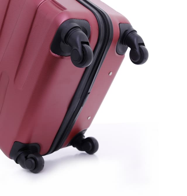 طقم حقائب سفر 3 حقائب مادة ABS بعجلات دوارة (20 ، 24 ، 28) بوصة أحمر برغندي PARA JOHN – Travel Luggage Suitcase, Set of 3 – Trolley Bag, Carry On Hand Cabin Luggage Bag