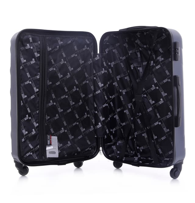 طقم حقائب سفر 3 حقائب مادة ABS بعجلات دوارة (20 ، 24 ، 28) بوصة أزرق داكن PARA JOHN - Travel Luggage Suitcase Set Of 3 - Trolley Bag, Carry On Hand Cabin Luggage Bag - Lightweight - 189518