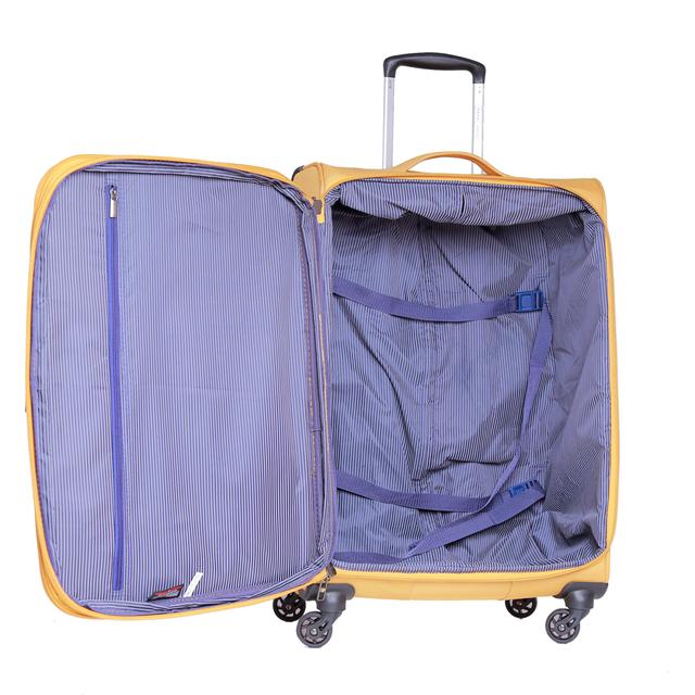 طقم حقائب سفر 3 حقائب مادة البوليستر بعجلات دوارة (20 ، 24 ، 28) بوصة أصفر PARA JOHN -Travel Luggage Suitcase Set of 3 - Trolley Bag, Carry On Hand Cabin Luggage Bag – Lightweight (20 ، 24 ، 28) inch - SW1hZ2U6NDM2ODE1