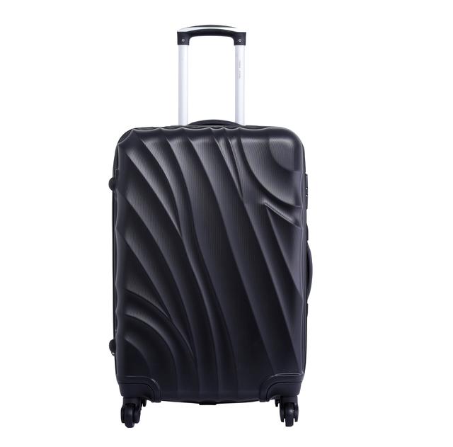 طقم حقائب سفر 3 حقائب مادة ABS بعجلات دوارة (20 ، 24 ، 28) بوصة أسود PARA JOHN - Travel Luggage Suitcase Set of 3 - Trolley Bag, Carry On Hand Cabin Luggage Bag - Lightweight (20 ، 24 ، 28) inch - SW1hZ2U6NDM3NzE3