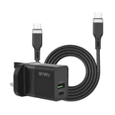 شاحن تايب سي مع وصلة تايب سي 30 واط ويو Wiwu 30W Type C Charger With Type C Connector - 305202