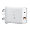 شاحن جوال (مقبس شاحن) 20 واط - أبيض WIWU COMET USB-C + QC3.0 UK 20W POWER ADAPTER