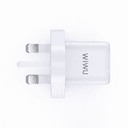 شاحن جوال (مقبس شاحن) 30 واط - أبيض WiWU GAN FAST CHARGER UK TYPE-C POWER ADAPTER
