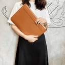 WIWU SKIN PRO II PU LEATHER SLEEVE FOR MACBOOK PRO 14.2" - BROWN