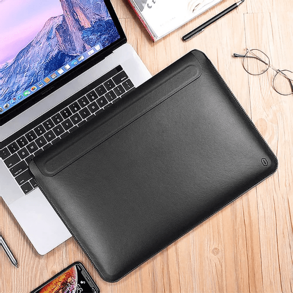 حقيبة ماك بوك برو 16.2 بوصة جلد أسود WIWU - SKIN PRO II PU LEATHER SLEEVE FOR MACBOOK PRO 16.2" - BLACK