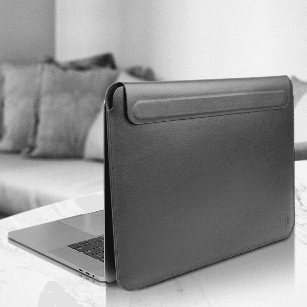 حقيبة ماك بوك برو 16.2 بوصة جلد أسود WIWU - SKIN PRO II PU LEATHER SLEEVE FOR MACBOOK PRO 16.2" - BLACK