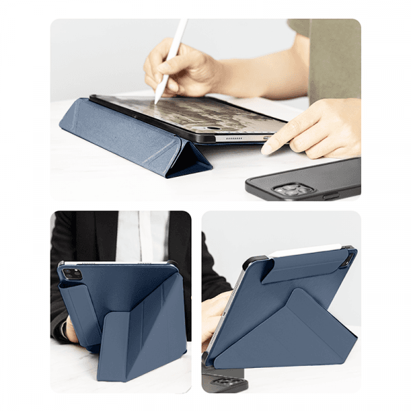 كفر حماية آيباد 10.2 بوصة أزرق داكن WIWU - TRANSFORMERS IPAD FOLIO CASE FOR 10.2" - NAVY BLUE