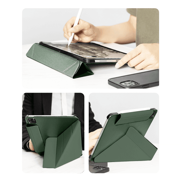كفر حماية آيباد 10.9 ، 11 بوصة أخضر داكن WIWU - TRANSFORMERS IPAD FOLIO CASE FOR 10.9"/11" - MIDNIGHT GREEN