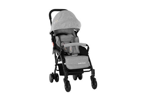 عربة أطفال رمادي Stroller Cum Pram - Baby Plus