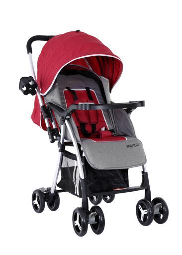 Baby Plus Red Stroller Cum Pram, 0-36 M - SW1hZ2U6NDU1NzM0