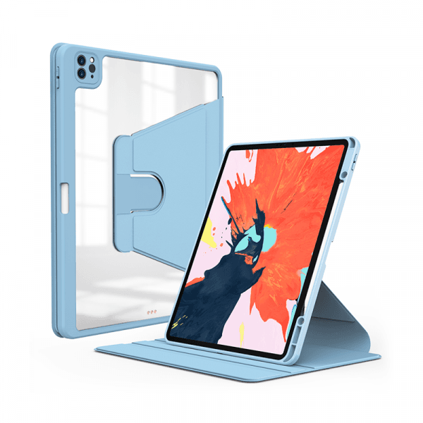 جراب آيباد بقياس 10.2 بوصة دوار لون أزرق WIWU - WALTZ ROTATIVE IPAD CASE FOR 10.2" 2020 - BLUE