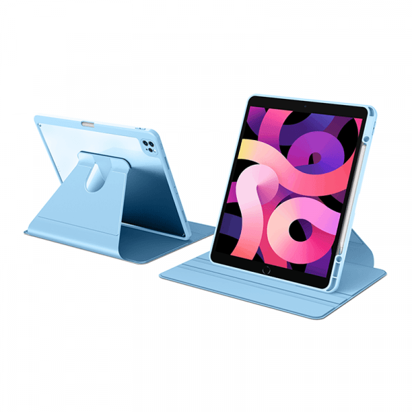 جراب آيباد بقياس 10.2 بوصة دوار لون أزرق WIWU - WALTZ ROTATIVE IPAD CASE FOR 10.2" 2020 - BLUE