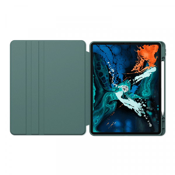 جراب آيباد برو (2020-2021) 12.9 بوصة دوار أخضر داكن WIWU - WALTZ ROTATIVE IPAD CASE FOR 12.9" PRO (2020-2021) - DARK GREEN