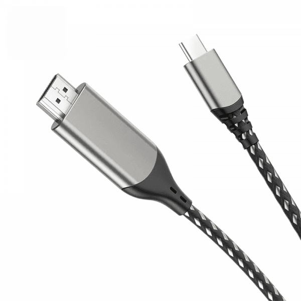 وصلة بروجكتر للجوال 1.2 متر رمادي ويو Wiwu Gray 1.2M Type-c To Hdmi Cable