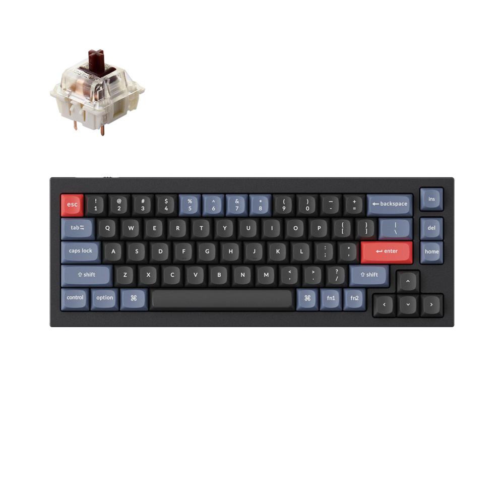 Keychron Q2 QMK Gateron G-PRO Mechanical Keyboard with RGB- Brown Switch and Costom Hot-swappable - Carbon Black