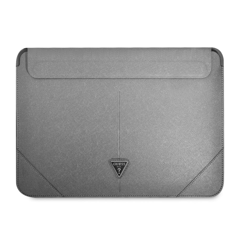 Guess Saffiano Triangle Computer Sleeve 14" - Silver