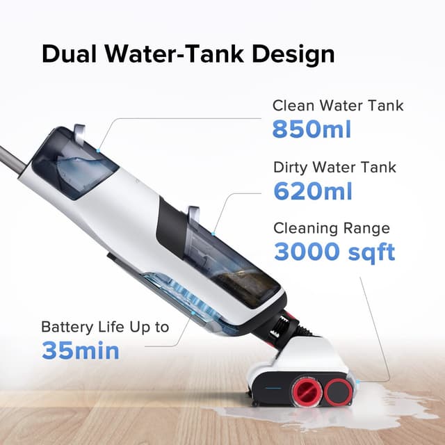 ممسحة ومكنسة مائية محمولة Roborock Dyad U10 Floor Scrubbers  للتنظيف الجاف والرطب