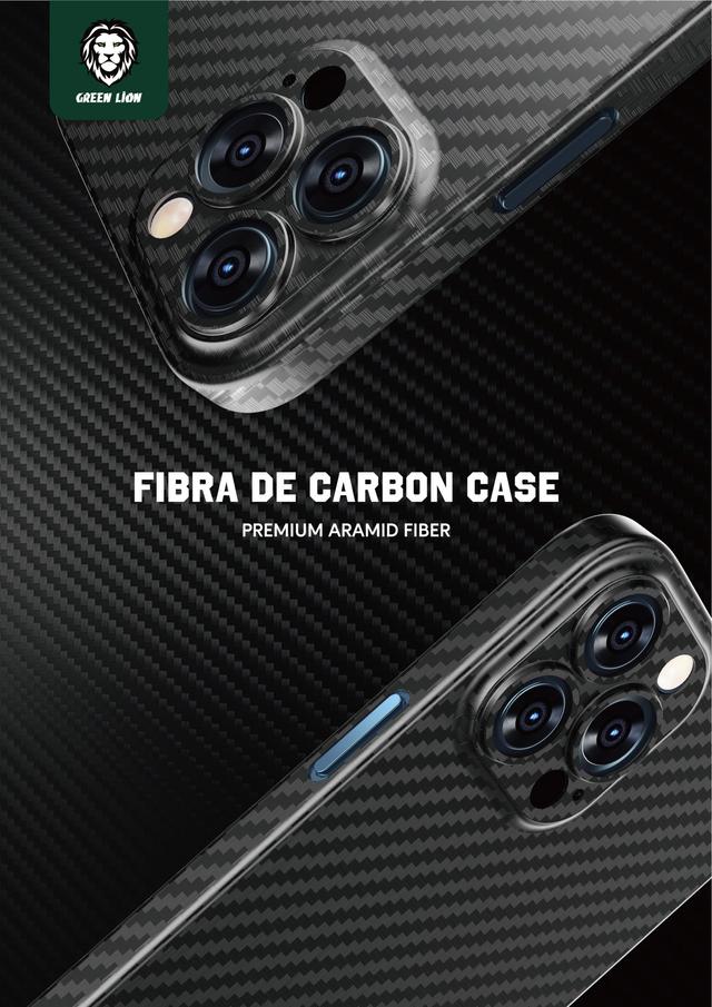 كفر ايفون 6.7" ( يدعم Magsafe ) - أسود Green - Fibra de Carbon Case for iPhone 13 Pro Max - SW1hZ2U6NTI2MTE1