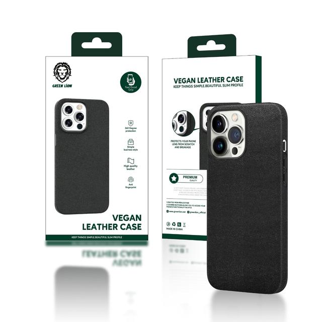 كفر حماية ايفون زهري Vegan Leather Case for iPhone 13 Pro Max من Green - SW1hZ2U6NTI0Mzkw
