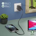 شاحن جداري ( 40W ) - اسود  Green - Dual Port USB-C Wall Charger