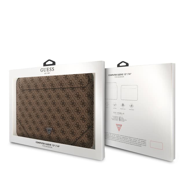 Guess PU 4G Triangle Computer Sleeve 14" - Brown