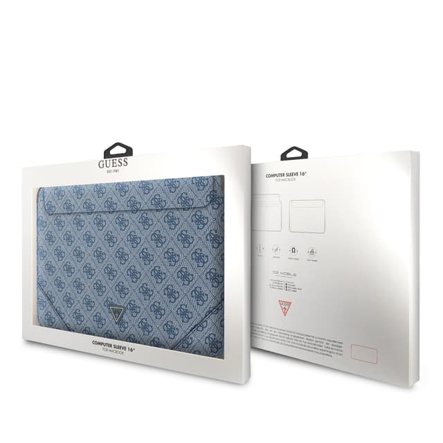 كفر لابتوب ازرق 16 انش PU 4G Triangle Computer Sleeve من Guess