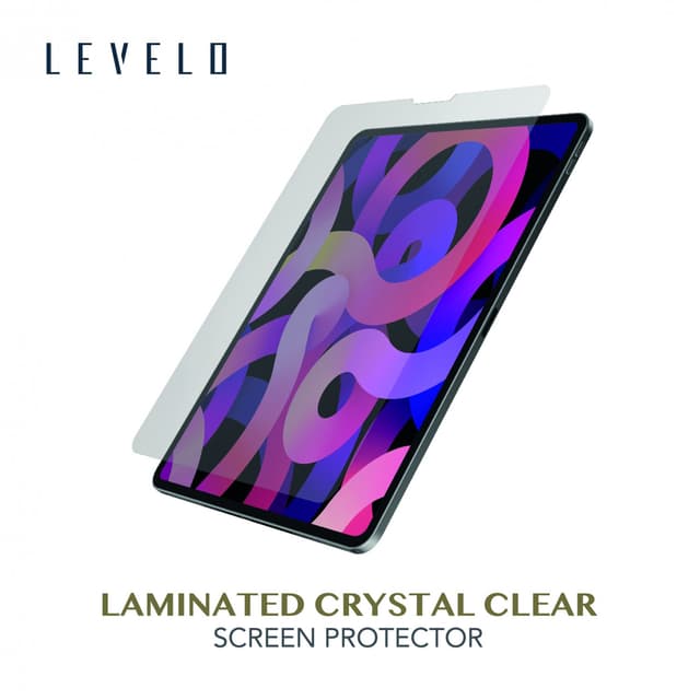 Levelo Laminated Crystal Clear Tempered Glass Screen Protector For iPad Air 4th Generation (2020) 10.9" - Clear