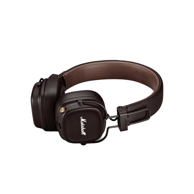 سماعات بلوتوث لاسلكية قابلة للشحن قابلة للطي بني مارشال Marshall Major IV On Ear Brown Foldable Wireless Headphones - SW1hZ2U6NTIyMjQ1